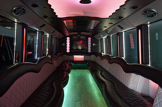 large party bus lounge